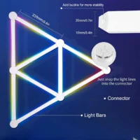 NanoBee Smart RGBIC Triangle Wall Panels & Light Bar Combo for Gaming - Image 3