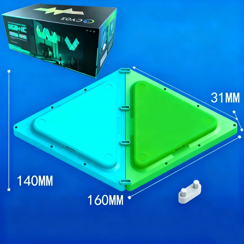 Best RGBIC Smart Triangle LED Wall Lights for Gaming Rooms – Modular Ambient Panels with Music Sync and DIY Shapes by Gaming Hexagon Lights