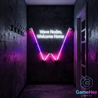 Futuristic RGBIC Modular LED Bar Lights – Cyberpunk Ambient Wall Lighting for Gaming Rooms, Man Caves, Studios, and Modern Home Decor – Gaming Hexagon Lights