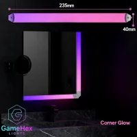 RGBIC DIY Magnetic LED Wall Bar Lights – Smart Ambient Lighting for Bedrooms, Entertainment Rooms, Gaming Setups, and Home Studios – Gaming Hexagon Lights