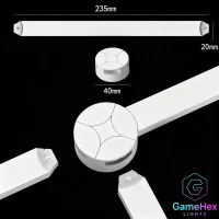 RGBIC Dynamic Glow LED Wall Bars – Modular Smart Lights for Studios, Podcasts, TikTok Backgrounds, Gaming Rooms, and Home Decor – Gaming Hexagon Lights