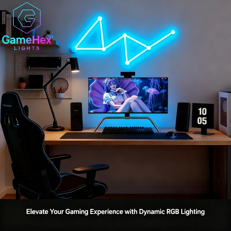 RGBIC LED wall bars by Gaming Hexagon Lights – immersive smart lighting for home décor, gaming rooms, and modern interior ambience in 2025