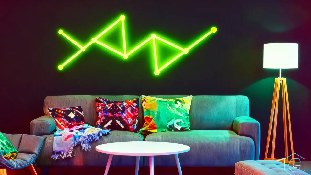 RGBIC LED wall light bars by Gaming Hexagon Lights – smart ambient lighting for next-level gaming rooms, entertainment spaces, and modern home décor worldwide