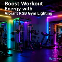 RGBIC Smart LED Light Bars with Music Sync – App Controlled Ambient Lighting for Living Rooms, Bedrooms, Home Entertainment Areas, and Gaming Setups – Gaming Hexagon Lights