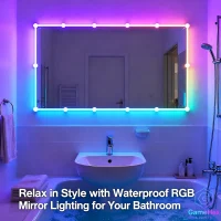 RGBIC Smart Linear Wall Light Bars – Multi-Mode Ambient LED Lighting for Desks, PC Gaming Setups, Studios, and Modern Home Decor – Gaming Hexagon Lights