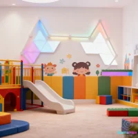 RGBIC Smart Triangle LED Panels with 10 Light Bars by Gaming Hexagon Lights – Modular Gaming Wall Lighting Kit for Room Decor