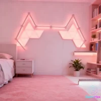 RGBIC Triangle Constellation LED Light Set – 14 Panels + 10 Bars for Gaming Room, Streaming Setup, Bedroom Wall Decor Gaming Hexagon Lights
