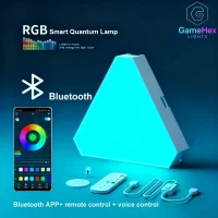 Gaming Hexagon Lights Smart Bluetooth RGB Triangle LED Wall Lights – Modular App-Controlled Panels for Gaming Rooms, Bedrooms, Living Rooms, and Home Offices in USA & Canada