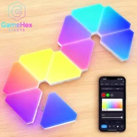 Gaming Hexagon Lights Triangle RGB LED Wall Lights – App-Controlled Smart Panels for Gaming Rooms, Bedrooms, Living Rooms, Studios, and Home Offices in USA, Canada, UK, France, Germany, Australia, Japan & South Korea
