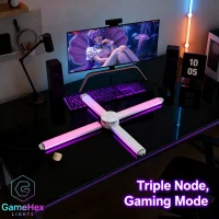 Ultra Bright RGBIC Smart LED Wall Bars – Music Sync Mood Lighting for Parties, Events, Holiday Decor, Living Rooms, and Gaming Spaces – Gaming Hexagon Lights